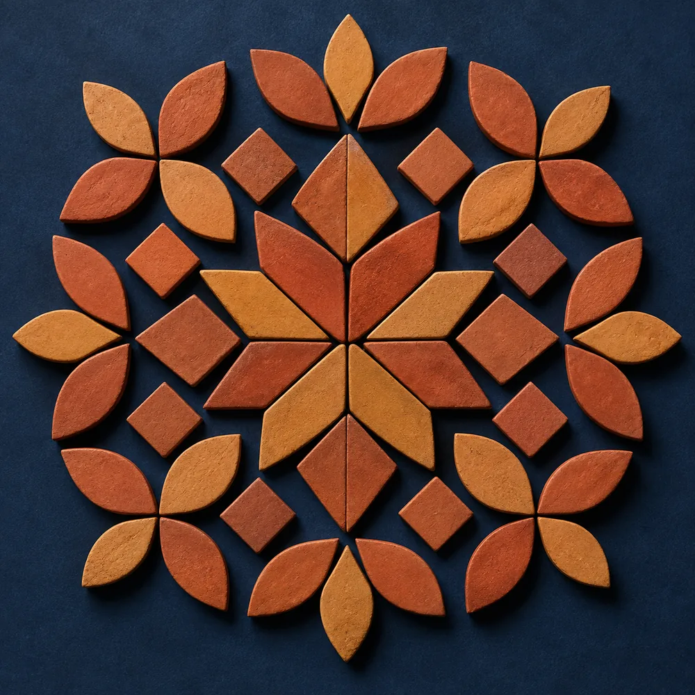 Composición conceptual para geometría decorativa